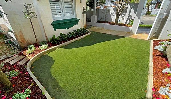 Beautiful garden bed edging and a newly designed footpath in Mosman.